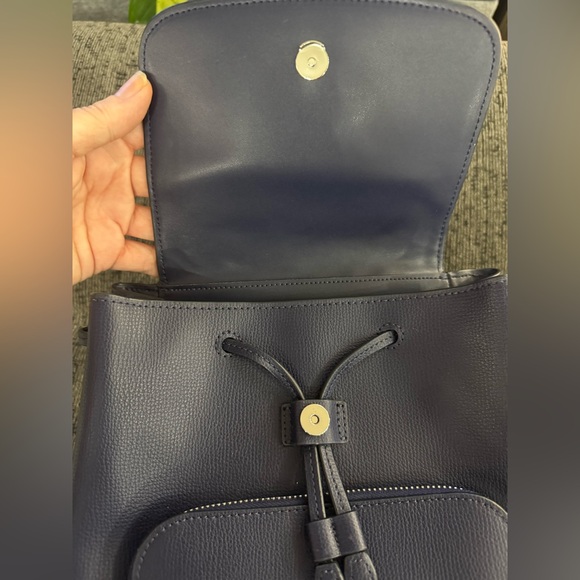 Kate Spade Madison Flap Backpack Parisian Navy Leather Bag KC428 NWOT - Picture 9 of 16